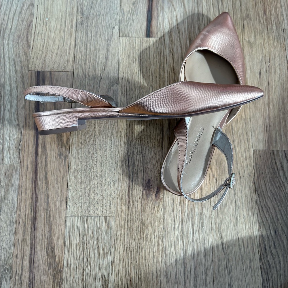 Banana Republic Women's Rose Gold Slingback Flats - Picture 2 of 4